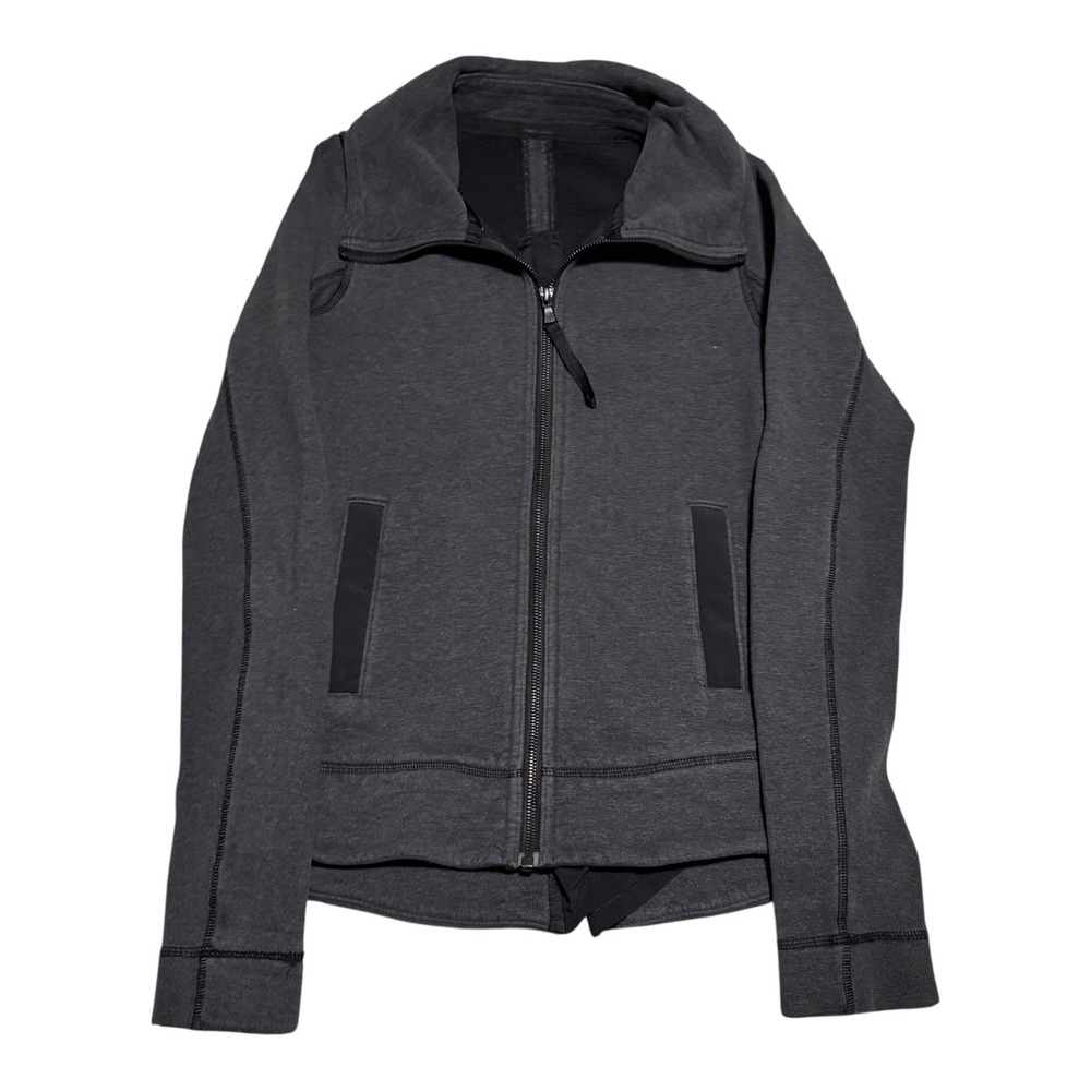 Lululemon Charcoal Gray Full Zip En Route Jacket Women's Small Casual Yoga Gym
